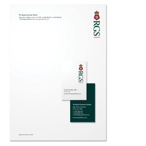 RGS Guildford identity and stationery by The Agency for Education